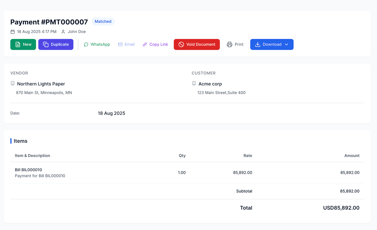 Trabalance Expense Management Dashboard