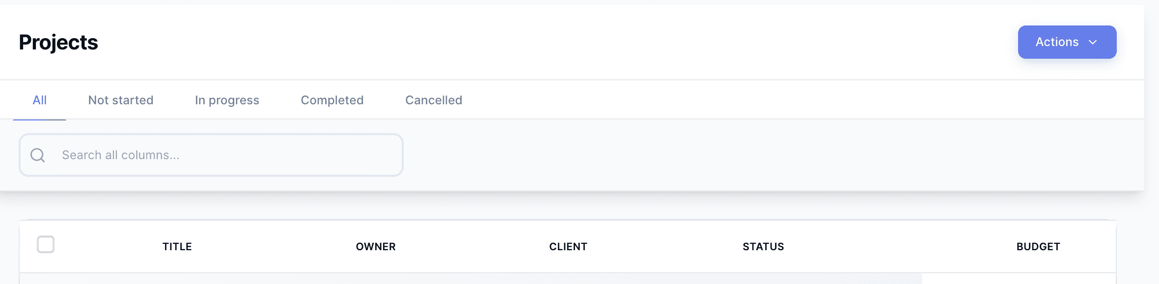 Trabalance Project Management Dashboard